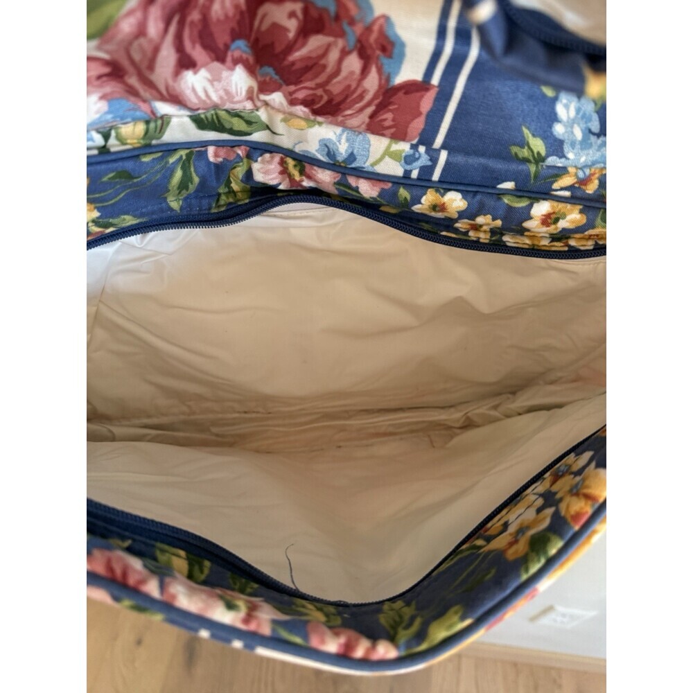 American Style Lacrosse Sports Tradition Travel Bag Crossbody Floral Pastel - Picture 5 of 5